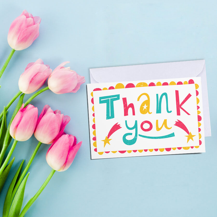 Elegant Thank You Postcards
