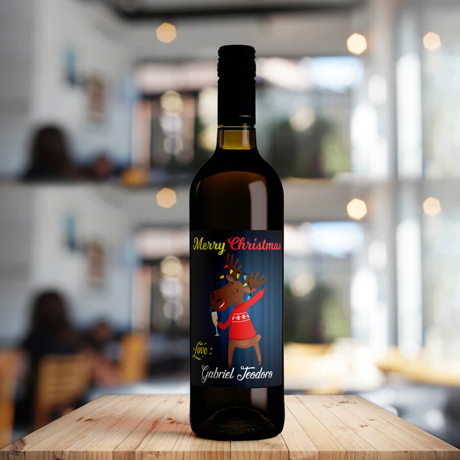 Custom Christmas Wine Labels - Secret Santa Gift