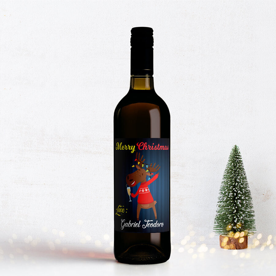 Custom Christmas Wine Labels - Secret Santa Gift