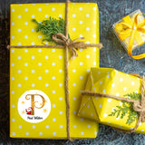 Personalised Christmas  Sticker - Round - Alphabet Santa