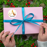 Personalised Christmas  Sticker - Round - Alphabet Santa