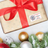 Personalised Christmas Stamp Sticker - Rectangle - Reindeer