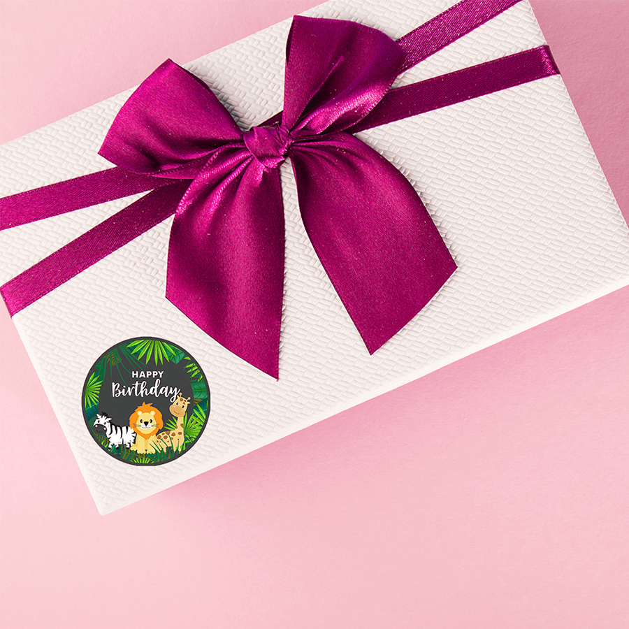 Safari Party Birthday Stickers