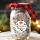 Personalised Christmas Stamp Sticker - Round - Express Delivery