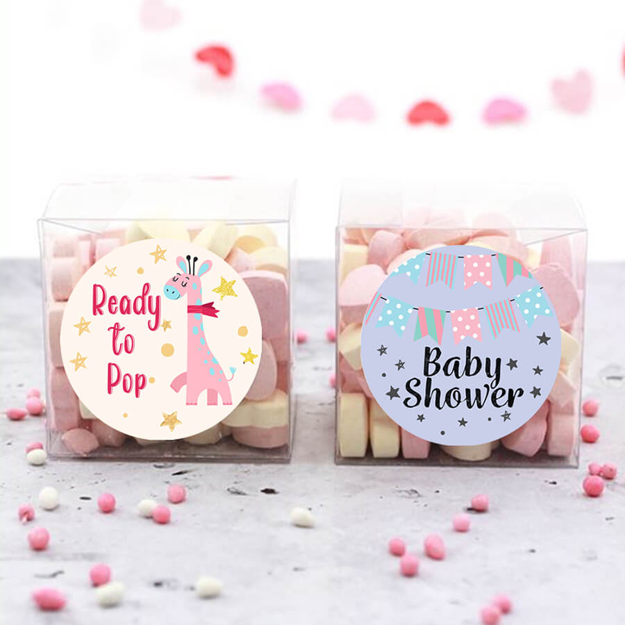 Ready To Pop Baby Shower Stickers