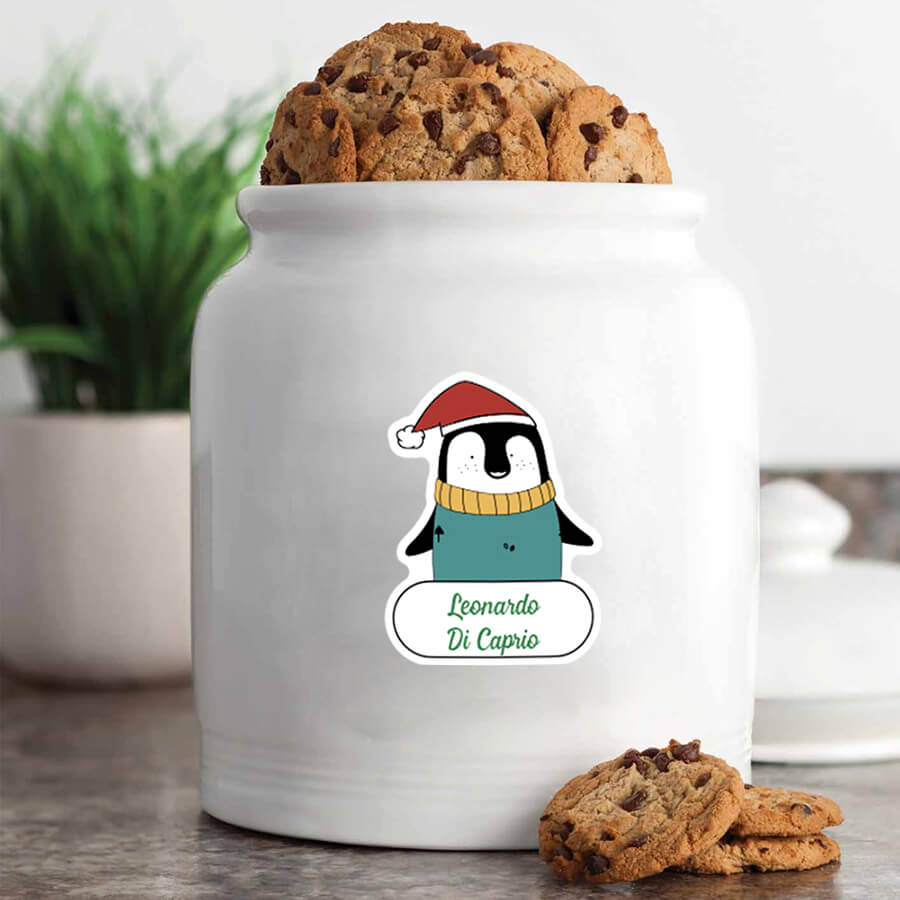 Personalised Christmas Sticker - Die Cut - Animals