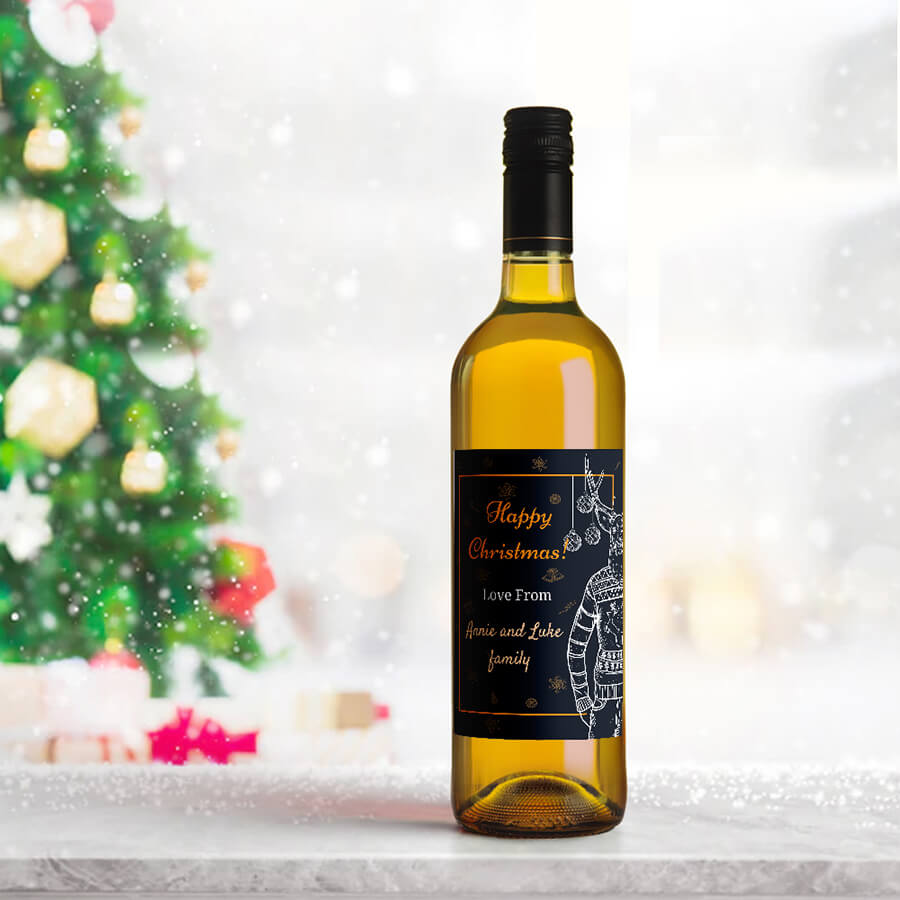 Custom Christmas Wine Labels - Secret Santa Gift