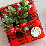 Personalised Christmas Stamp Sticker - Round - Special Delivery