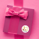 Personalised Christmas  Sticker - Round - Alphabet Santa