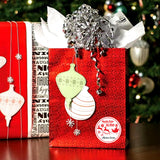 Personalised Christmas Stamp Sticker - Round - Special Delivery