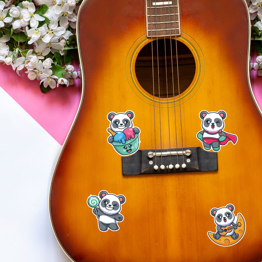 Laptop and Phone Panda Stickers