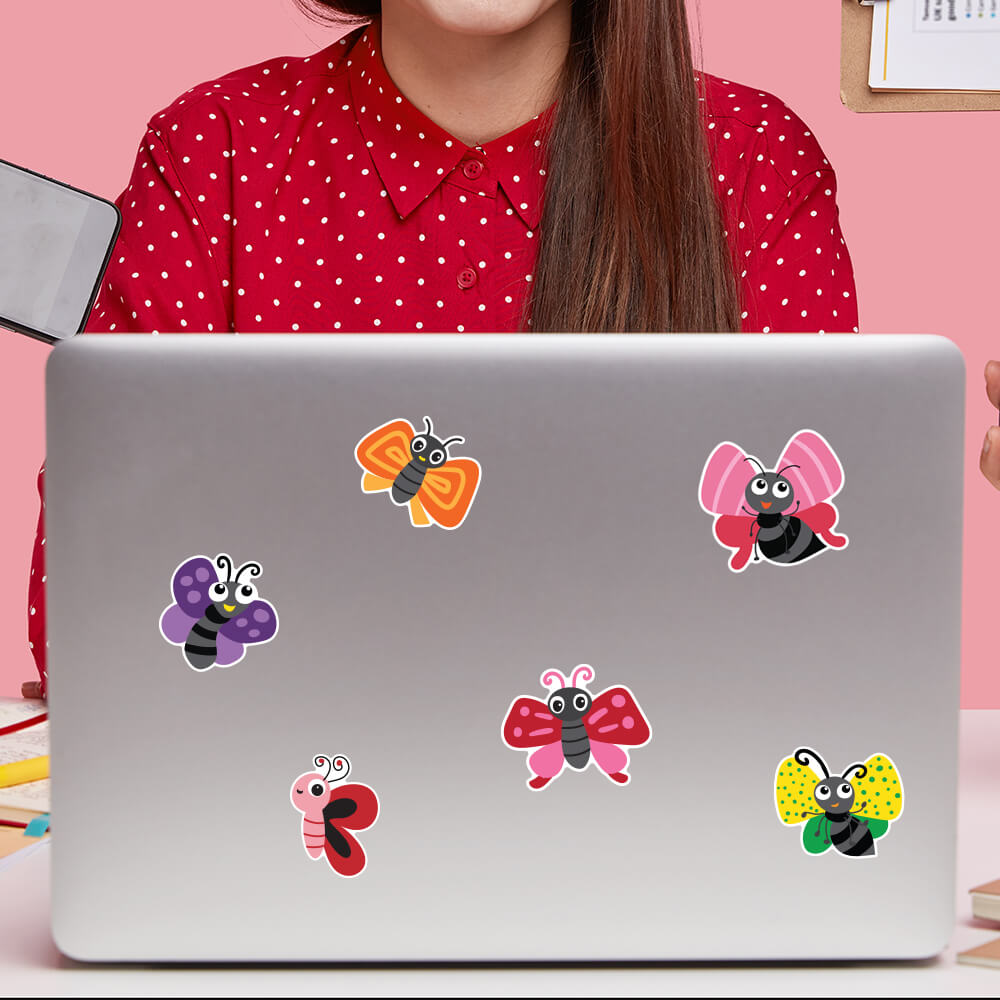 Whimsical Butterfly Vinyl Stickers