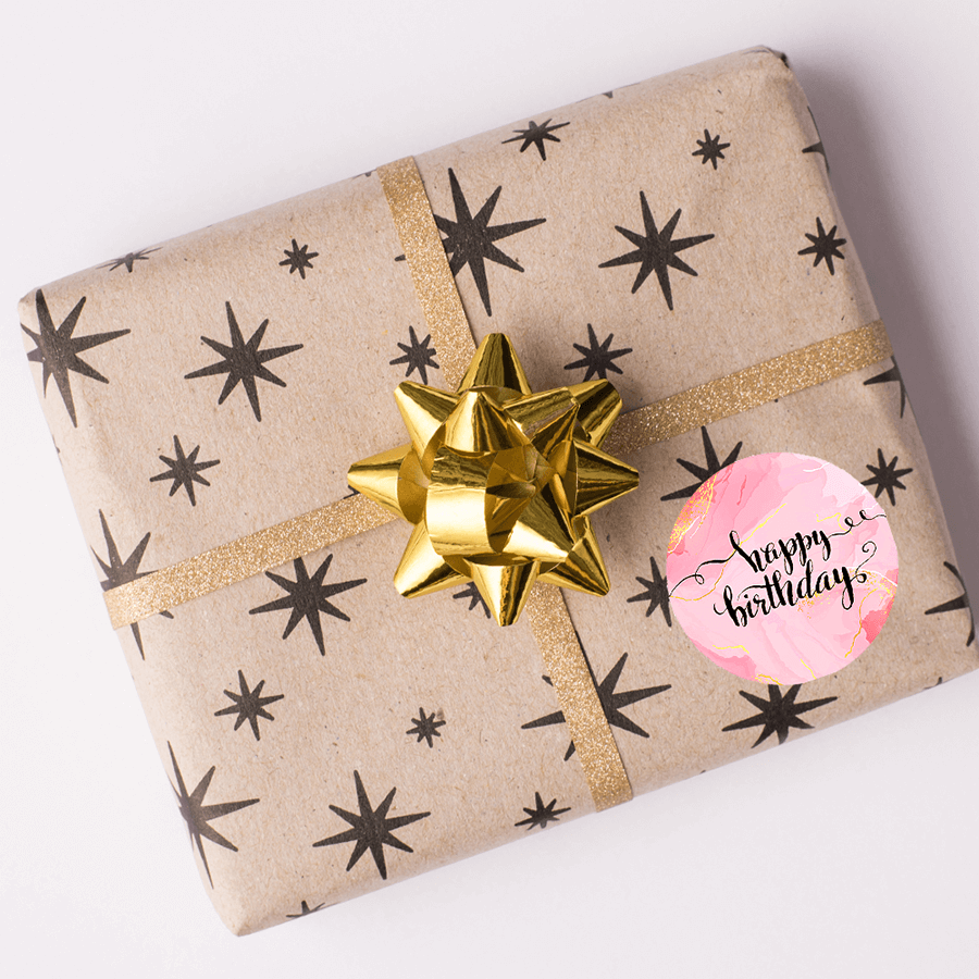 Watercolour Birthday Stickers