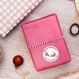 Personalised Christmas Sticker - Round - Santa Sleigh