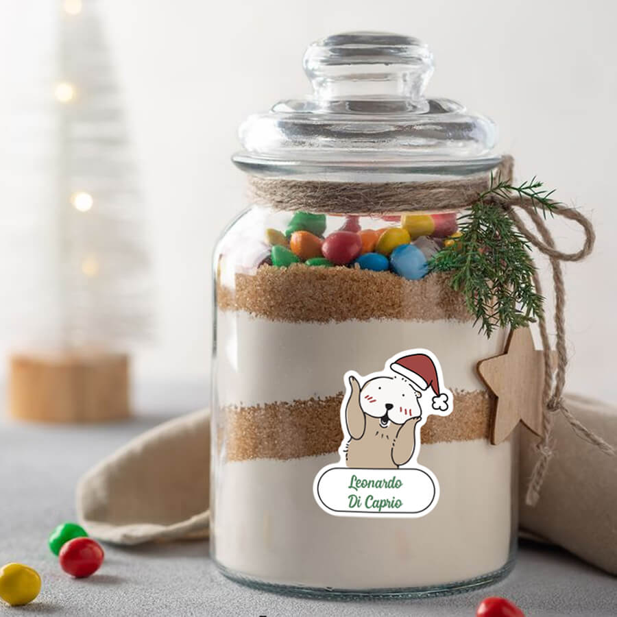 Personalised Christmas Sticker - Die Cut - Animals