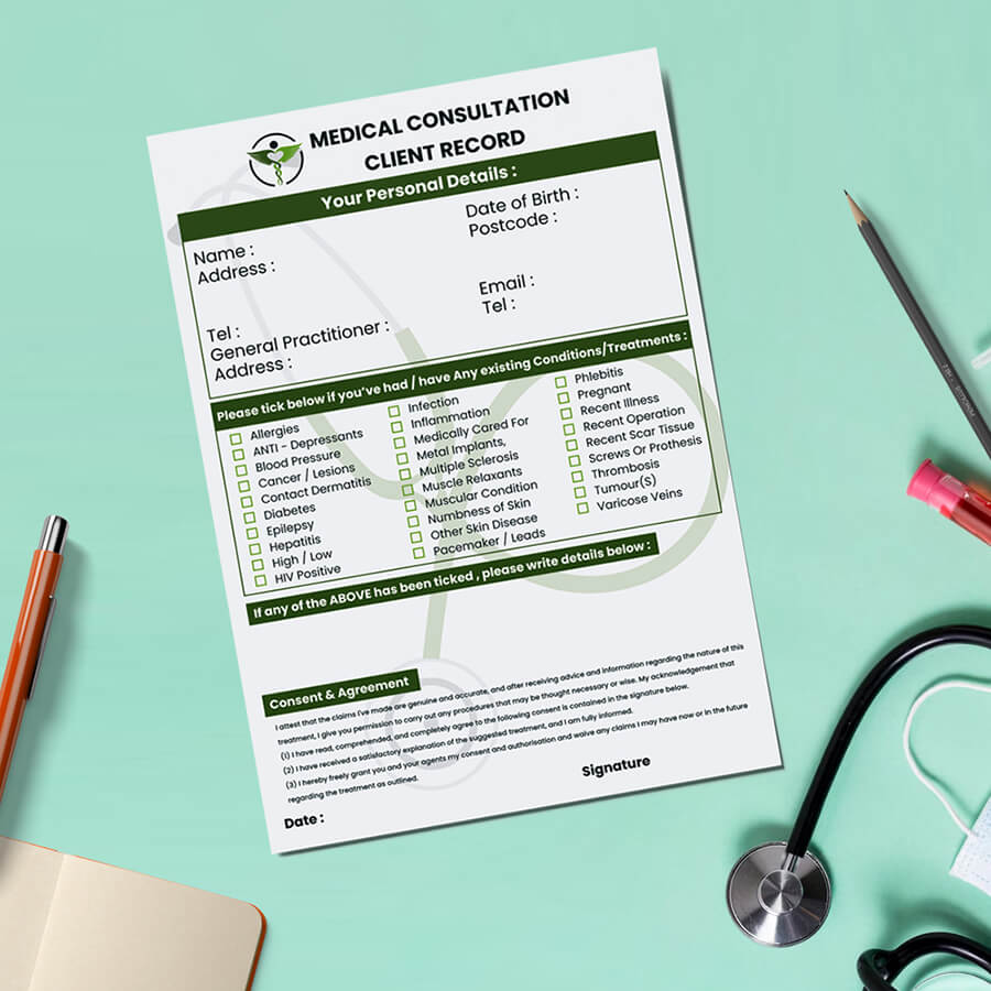 Medical Consultation Client Record Card