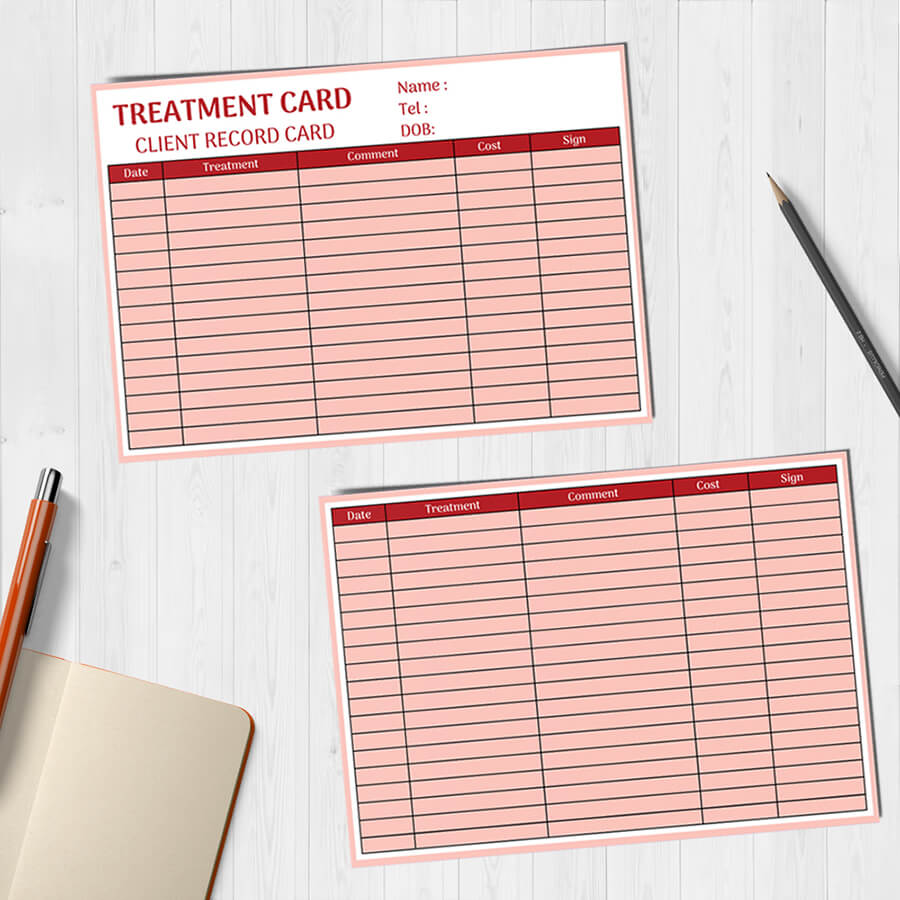 Treatment Card - A5