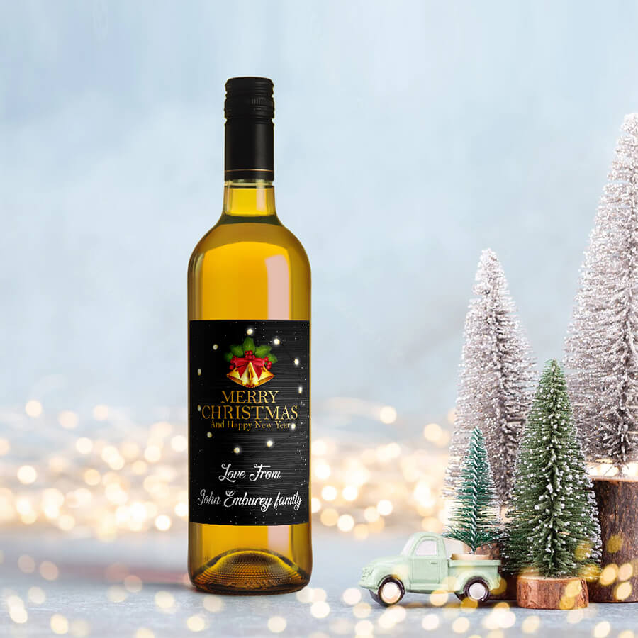 Custom Christmas Wine Labels - Secret Santa Gift