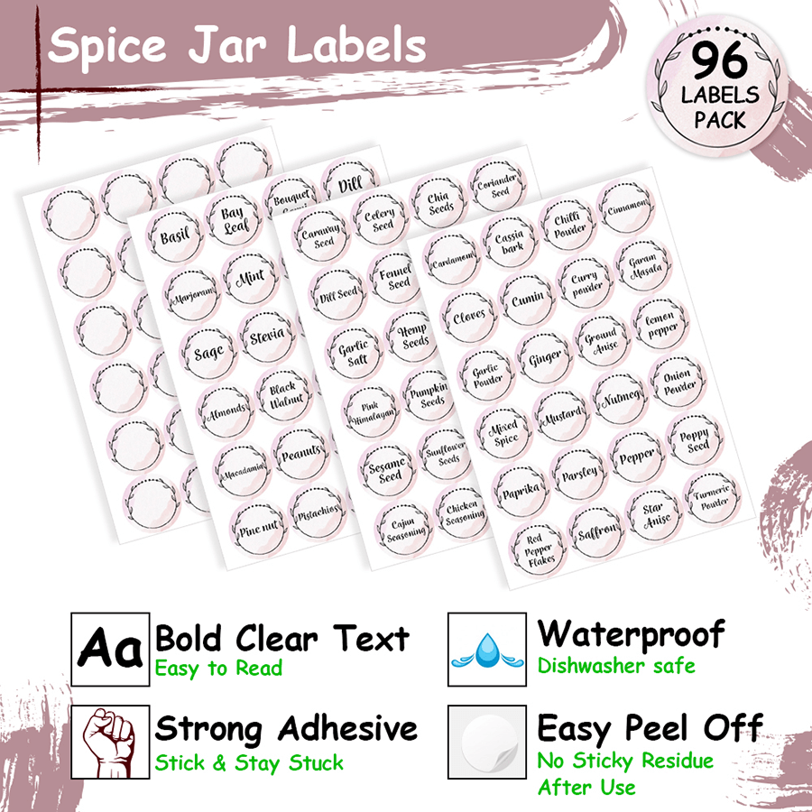 Spice Bottle Labels