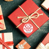 Personalised Christmas Stamp Sticker - Round - Special Delivery