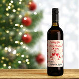 Custom Christmas Wine Labels - Secret Santa Gift