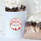 Personalised Christmas Stamp Sticker - Round - Express Delivery