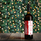 Custom Christmas Wine Labels - Secret Santa Gift