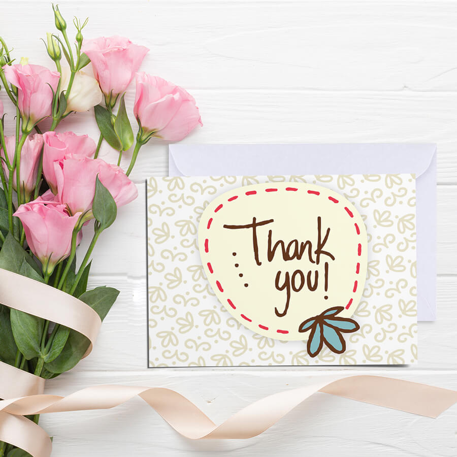 Elegant Thank You Postcards
