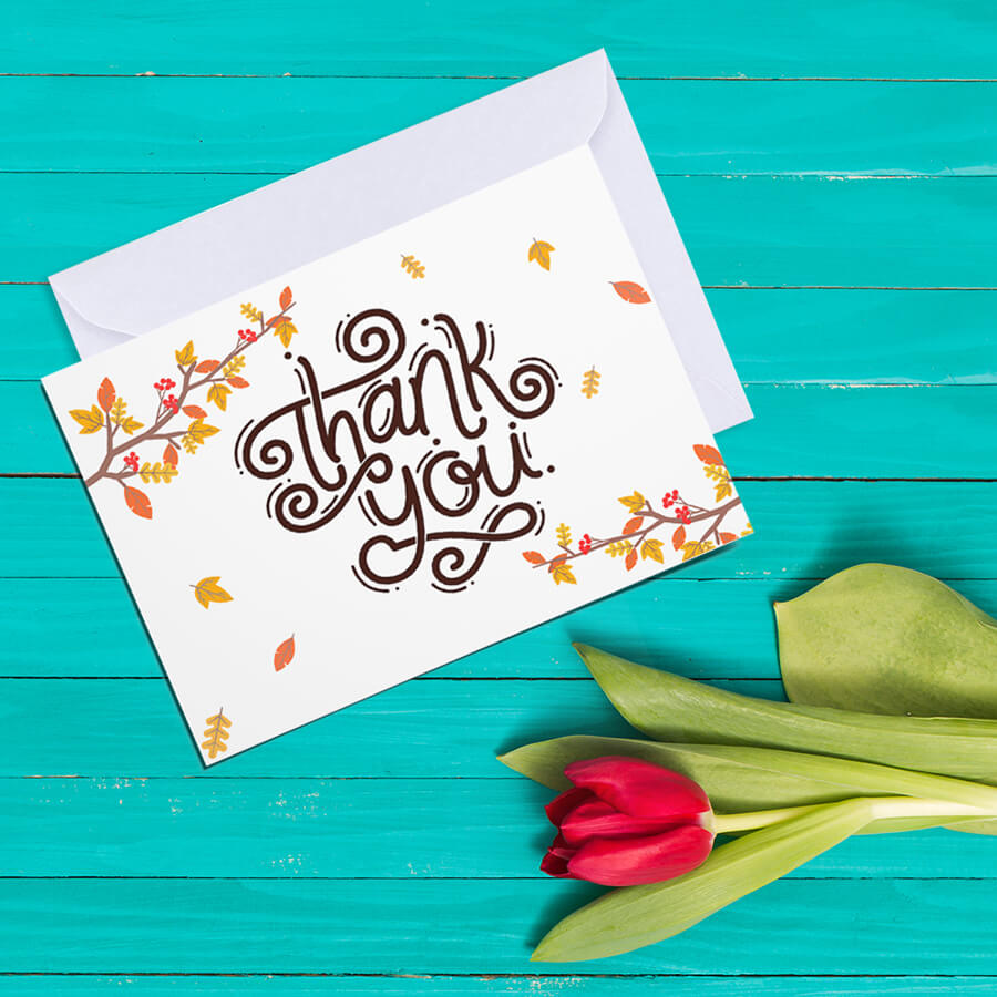 Elegant Thank You Postcards