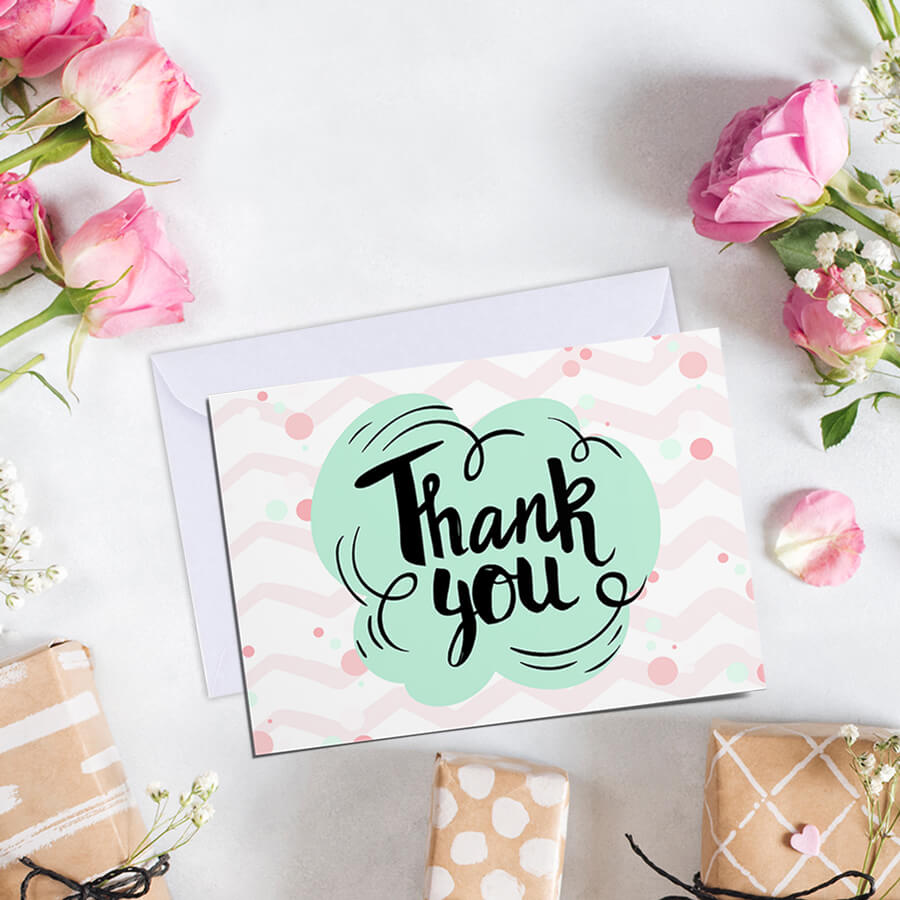 Elegant Thank You Postcards