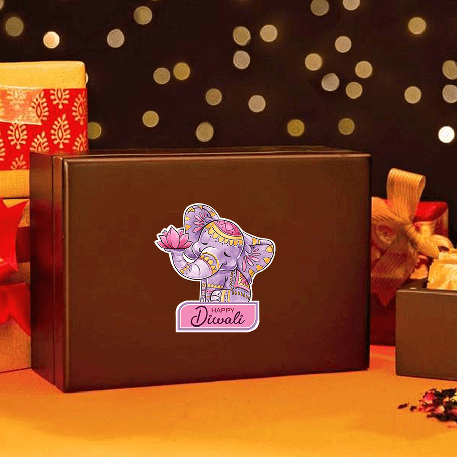 Cute Elephant Diwali Stickers