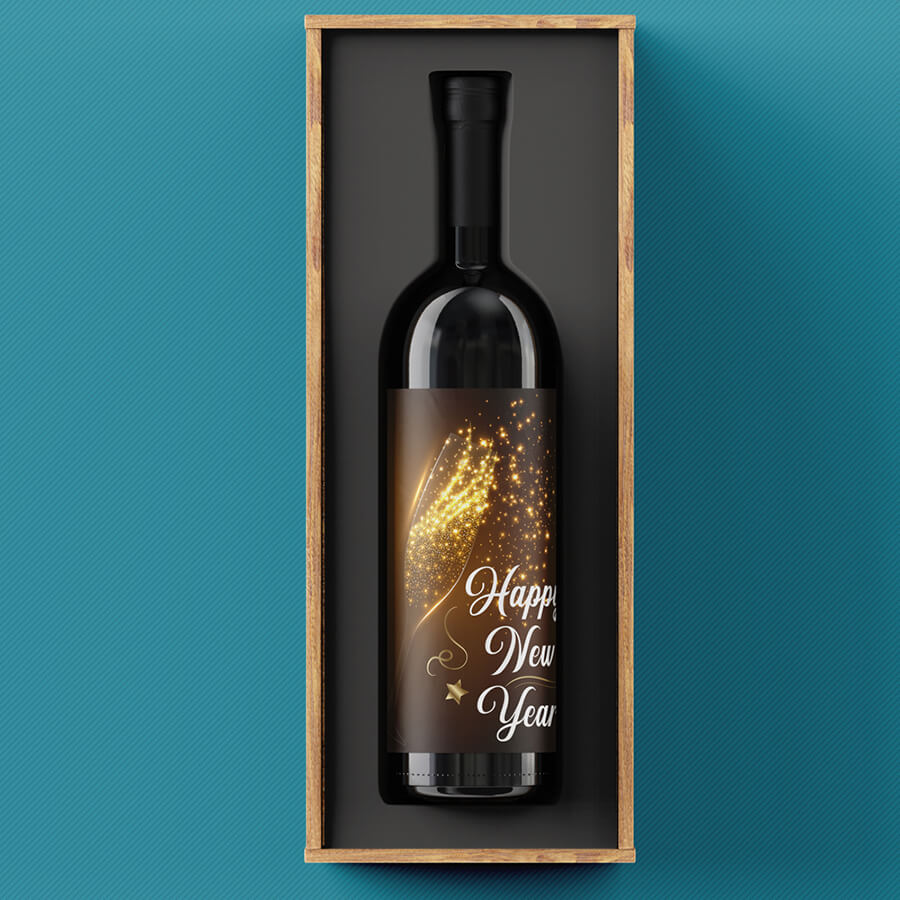 Happy New Year Wine Labels