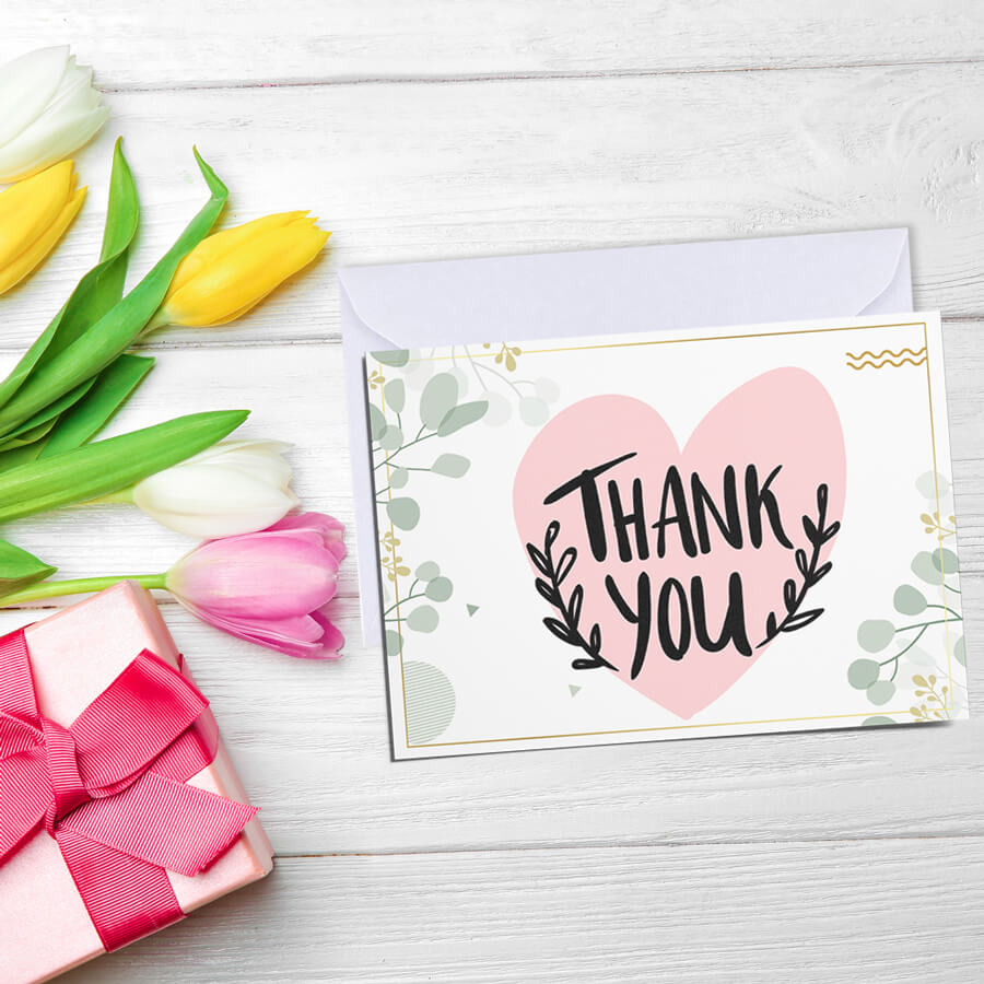 Elegant Thank You Postcards