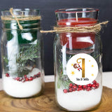 Personalised Christmas  Sticker - Round - Alphabet Santa