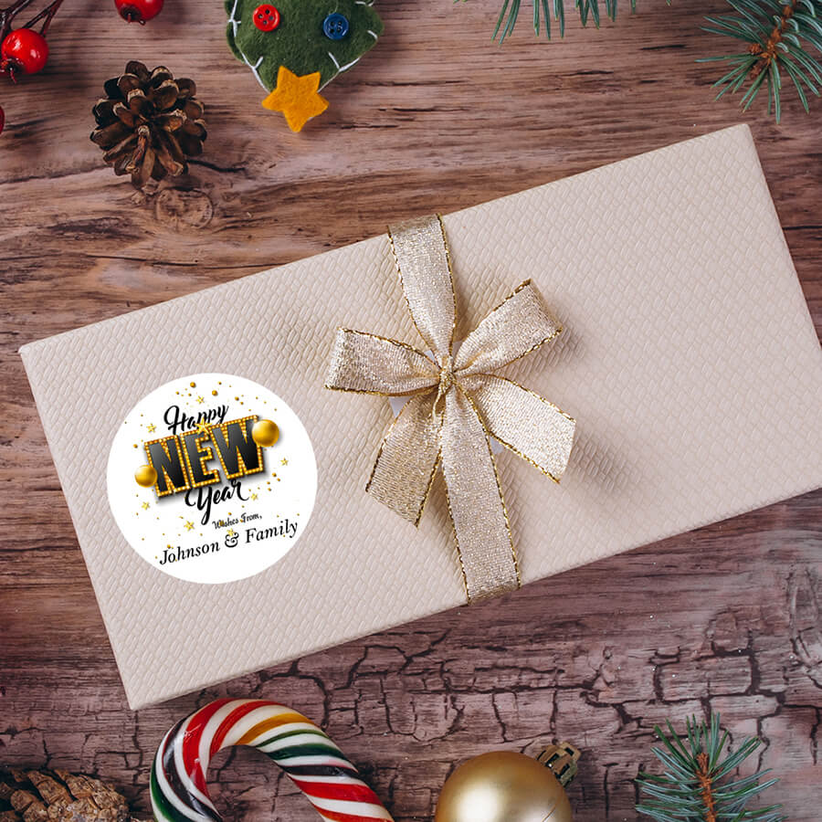 Personalised Happy New Year Stickers