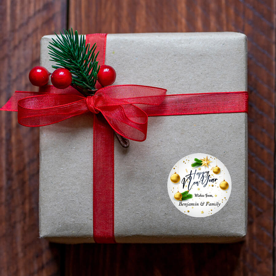 Personalised Happy New Year Stickers