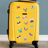 Nature's Embrace: Set of 15 Butterfly Contour Vinyl Decals - 50mm