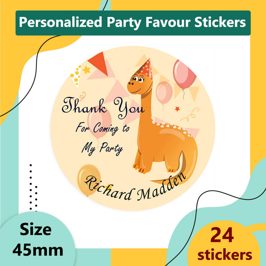 Personlised Animal Theme Party Stickers