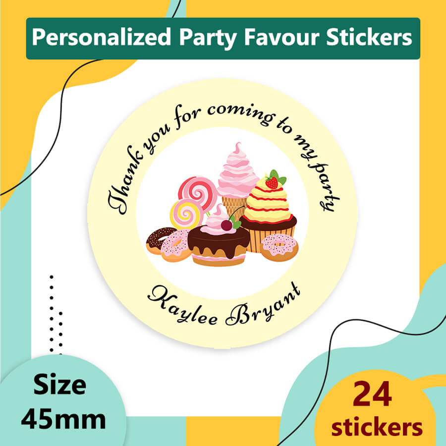 Personalized CupCake & Candy Party Labels