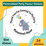 Personlised Animal Theme Party Stickers