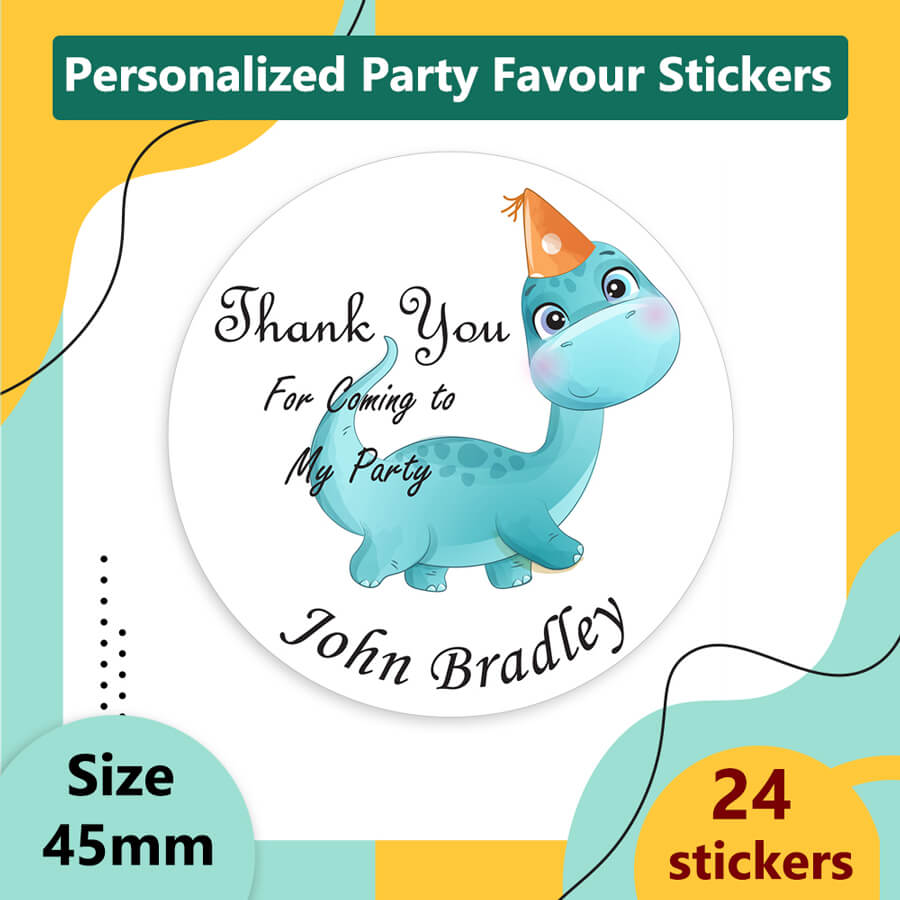Personlised Animal Theme Party Stickers