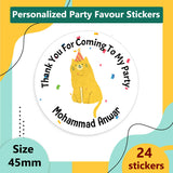 Personlised Animal Theme Party Stickers